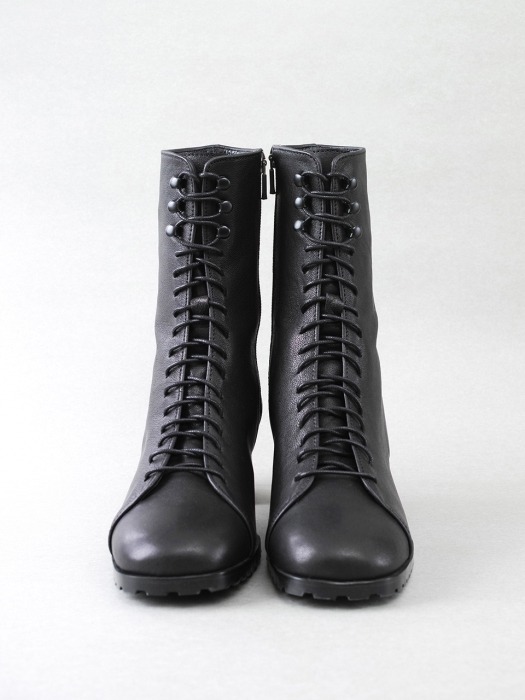 Lace-up Combat Boots_Black