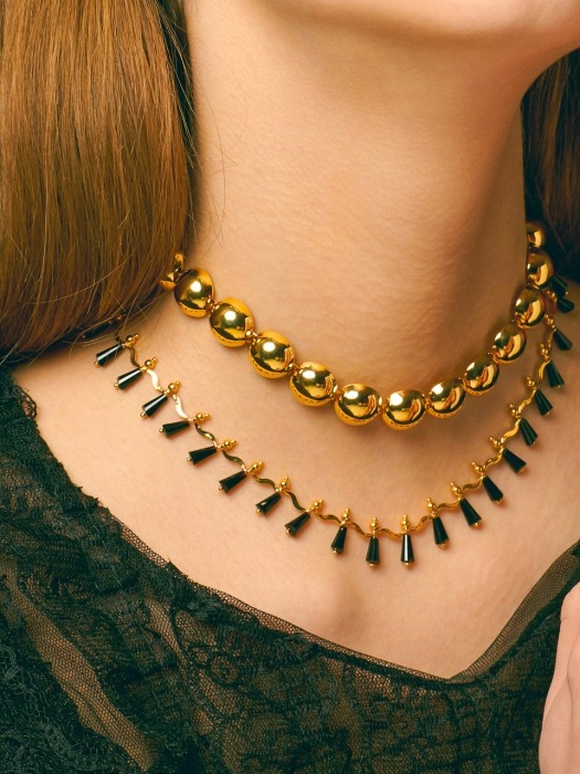Mer Nocturne Choker Necklace (Gold, Silver)