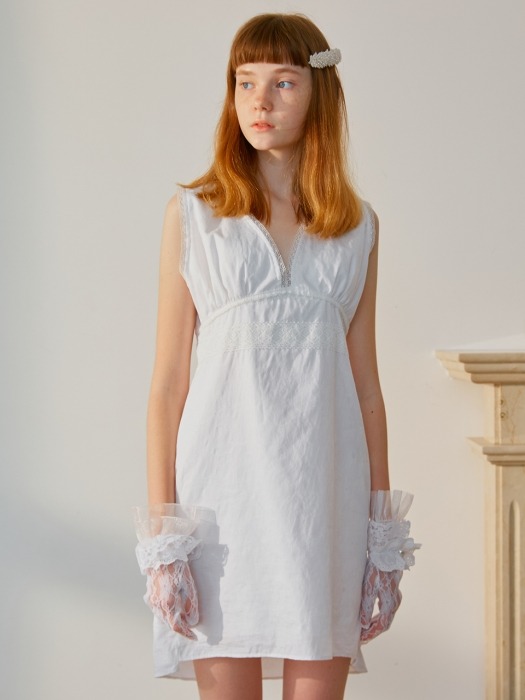 Marie mini dress_white(jacquard)