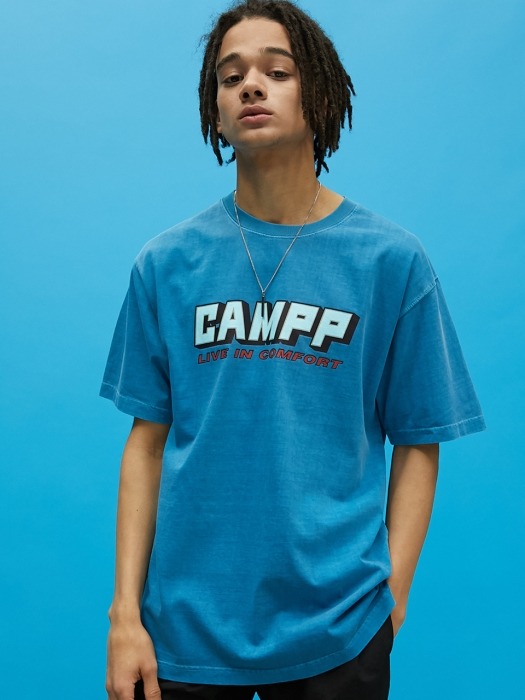 CAMPP PIGMENT TEE BLUE ASTER