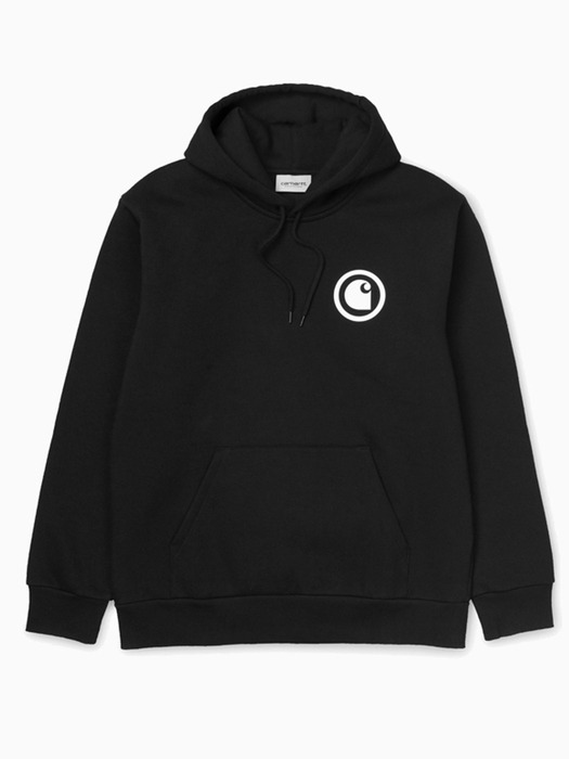 HOODED PROTECT SWEATSHIRT_BLACK/WHITE