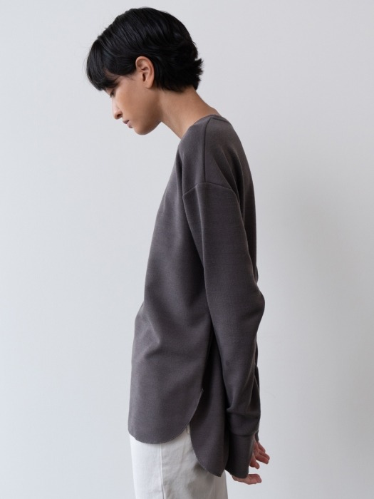 round sweatshirt (khaki)