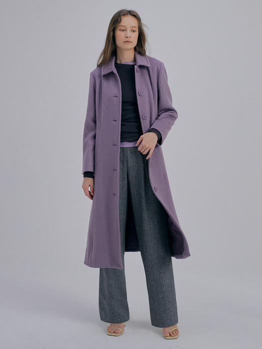 Mohair Blended Coat_Purple