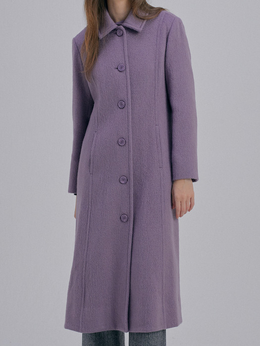 Mohair Blended Coat_Purple