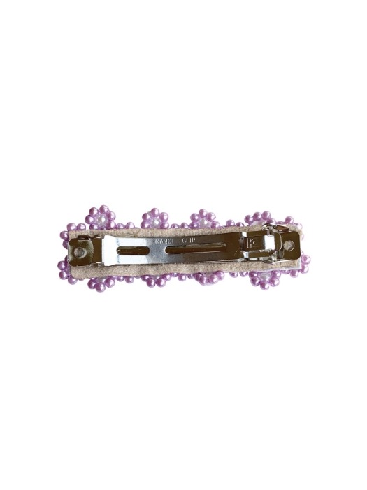 Popcorn flower lavender hair clip