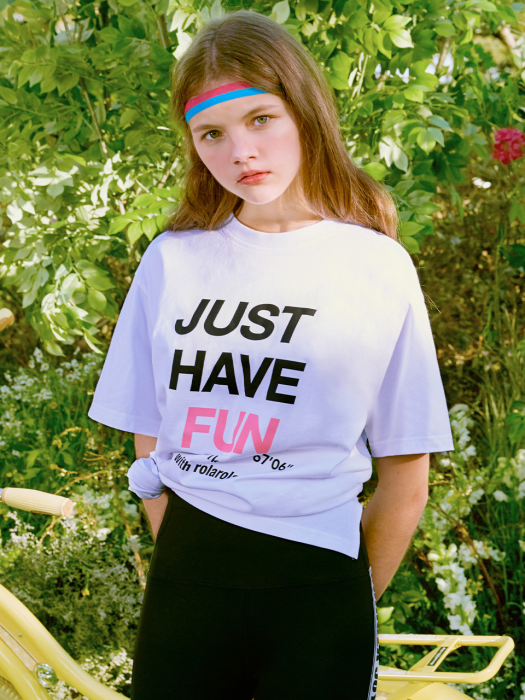 (TS-20153) JUST HAVE FUN T-SHIRT WHITE