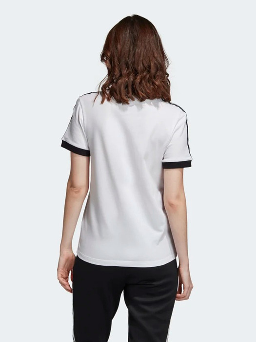 [ED7483] 3 STR TEE_WHITE/BLACK