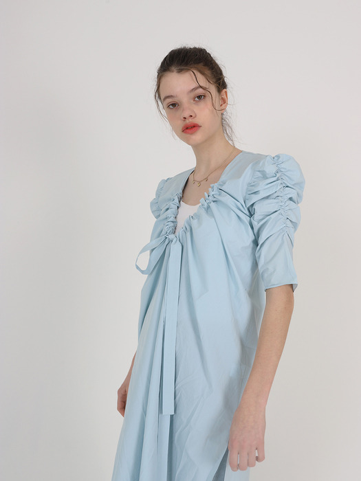 Shirring Robe_Baby Blue