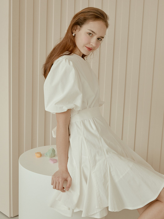 adorable pleats dress[white]