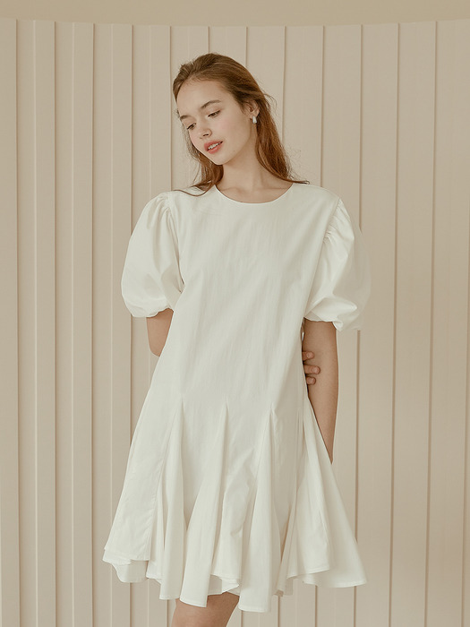 adorable pleats dress[white]