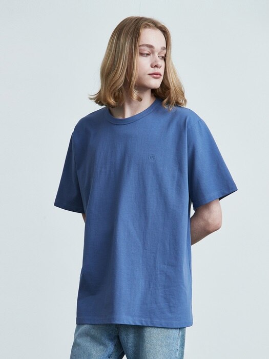 16color premiun cotton t-shirt (cobalt blue)