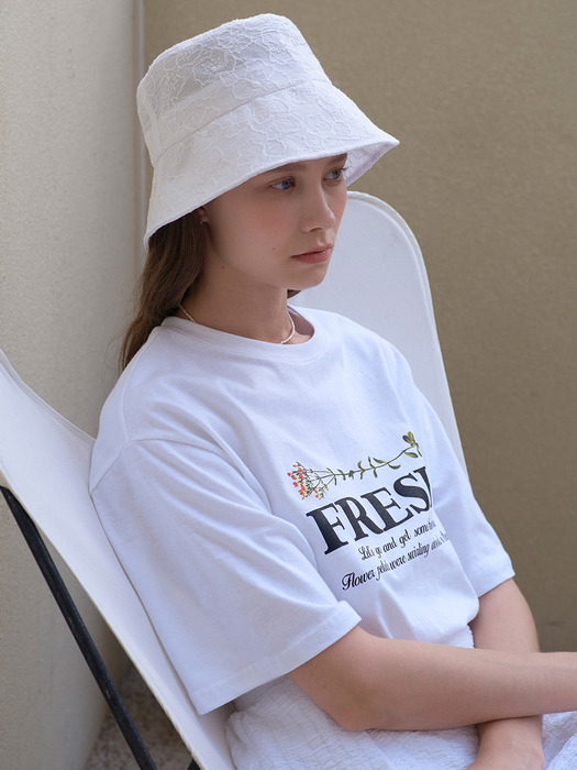 LTG4 SHORT BUCKET HAT(WHITE)