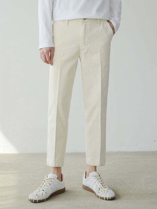 Essential Cream Denim Slacks