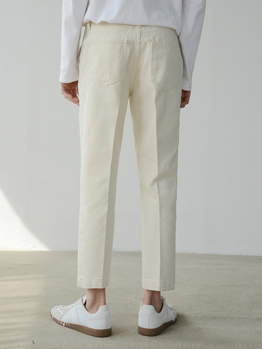 Essential Cream Denim Slacks