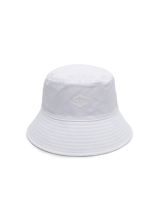 STG Reversible Bucket Hat_WHITE SOLID X BEIGE SOLID