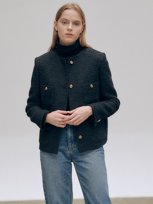 20FN tweed crop jacket