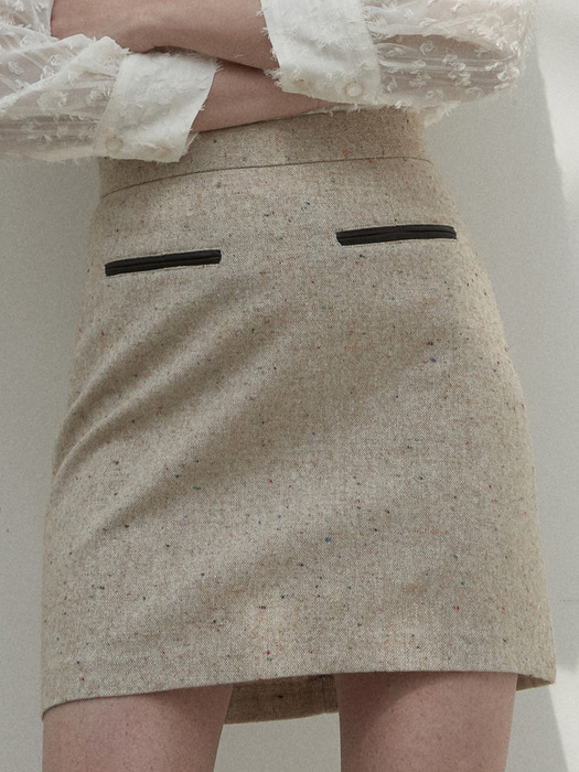 iuw830 crayon skirt (beige)