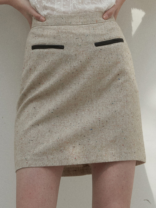 iuw830 crayon skirt (beige)