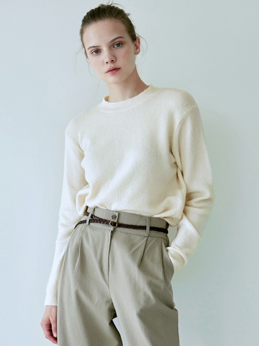 NATURAL WIDE NECK KNIT_CREAM