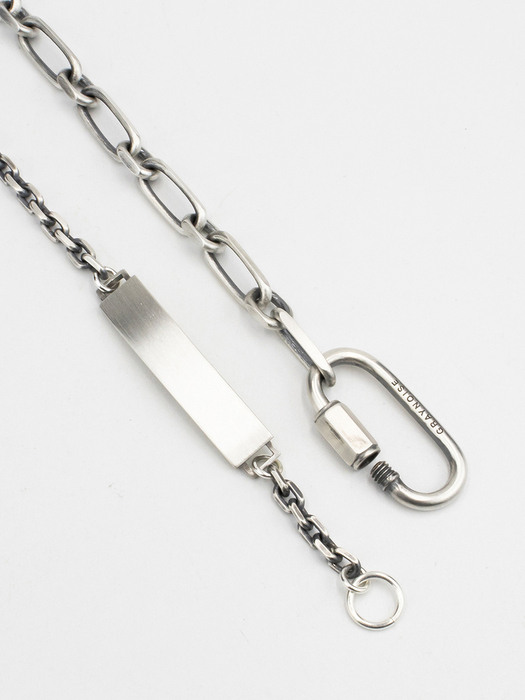 Double chain link necklace (silver 925)