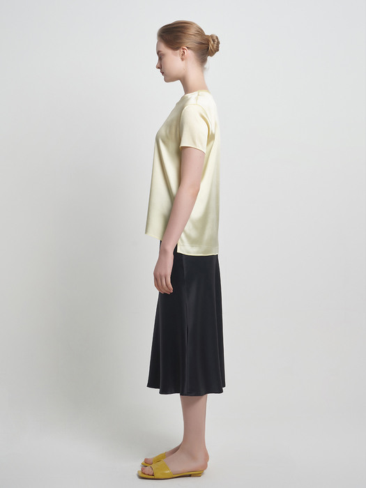 [리퍼브]BIAS CUT SILK SKIRT BLACK