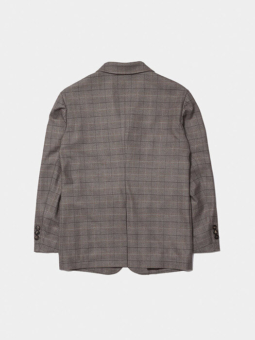3 BUTTON SINGLE BREASTED SET-UP SUIT (BROWN CHECK)