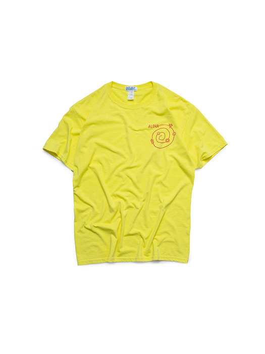 ALOHA CIRCLE TEE (NEON YELLOW)