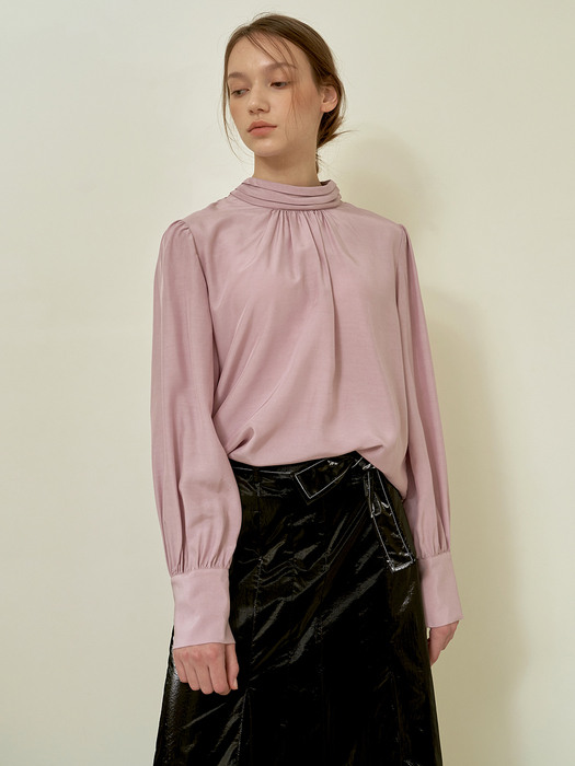 Rome Neck Blouse_Lilac