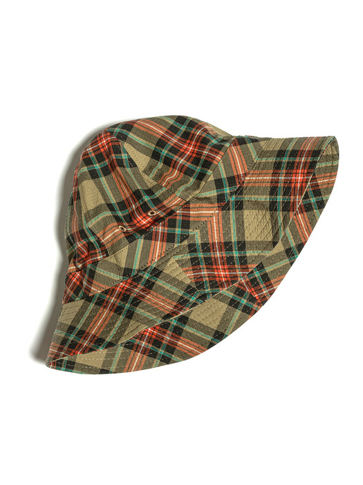 BUCKET HAT / BEIGE MULTI CHECK