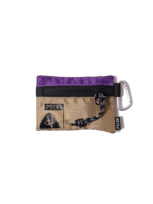 ZIPPER WALLET PURPLE/BEIGE