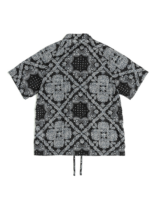 SCOUT PULLOVER HALF SHIRT / BLACK PAISLEY