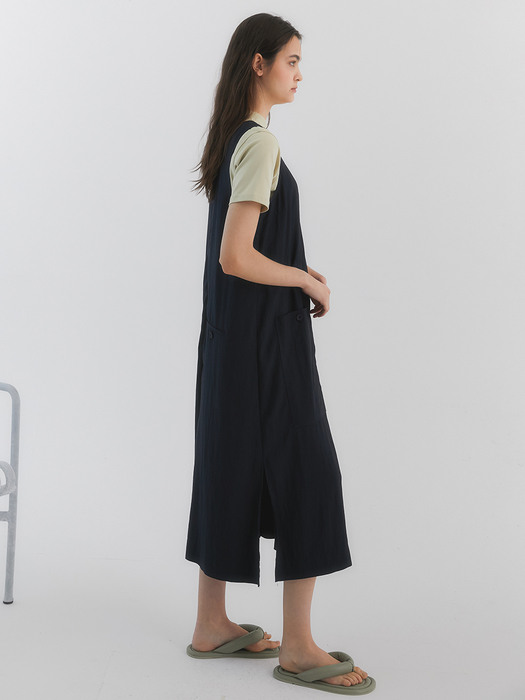 Mattie Square Neck Dress_Black