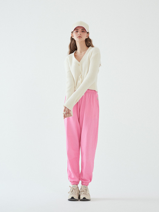 pigment cotton jogger pants (pink)