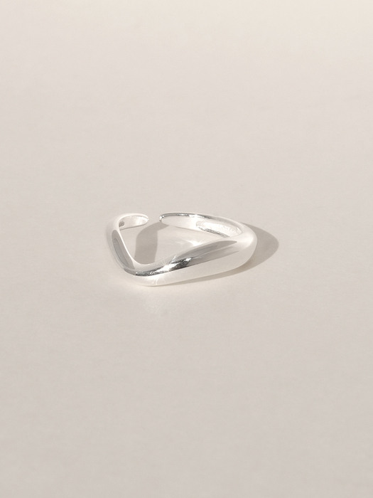Curvy Pinky Ring (silver925)(2color)