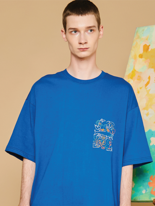 beachffiti T-shirt blue