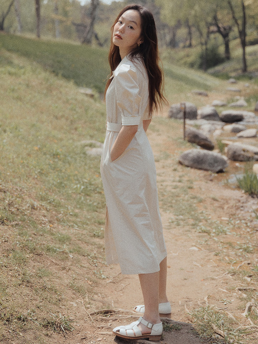 [X Your name here] Puff Sleeve Shirt Dress