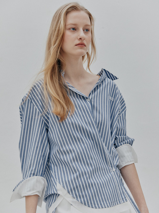 [SIGNATURE] FRAIS Double Layered Shirt_Blue Stripe