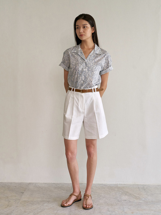 Marine Linen Shorts in White