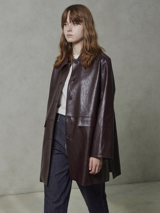 Eco Leather Oversized Jacket_2 Colors