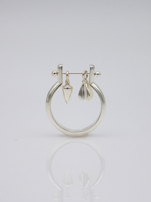 투호 화살 촉 흔들 반지_Tuho arrowhead dangle ring