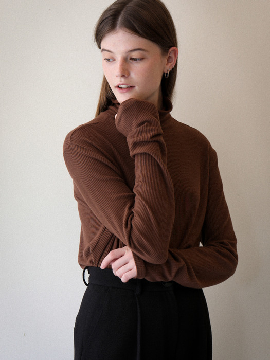 2.47 RIBBED TOP_BROWN