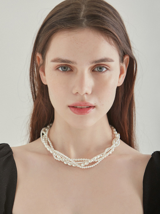 Classic Bold Pearl Layered Necklace