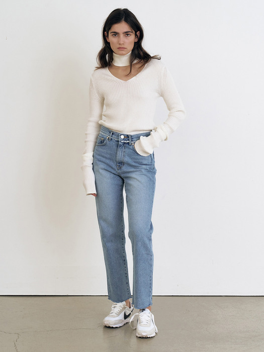 COTTON SLIM KNIT [IVORY]