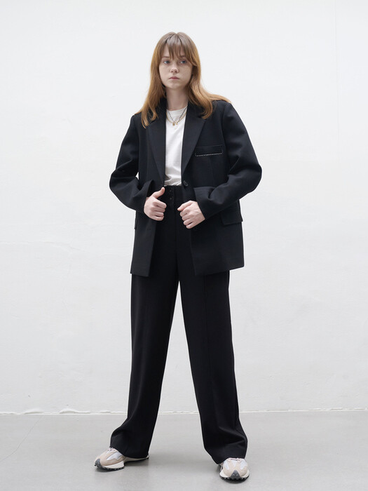 21 Fall_Black Oversized Suit Blazer