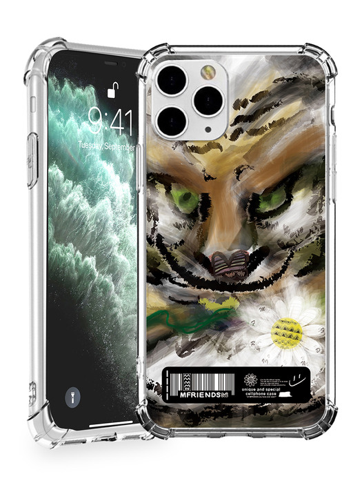 case_527_Tiger with flowers M_bumper clear case