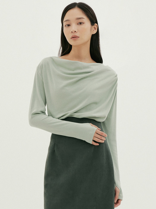 NOI DRAPE LINE T-SHIRTS MINT