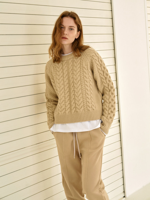 Vintage color knit (Beige)
