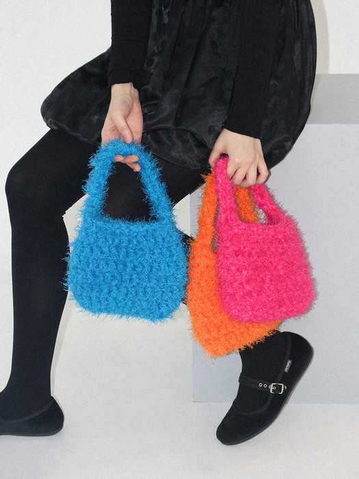 fluffy mini bag (pink)