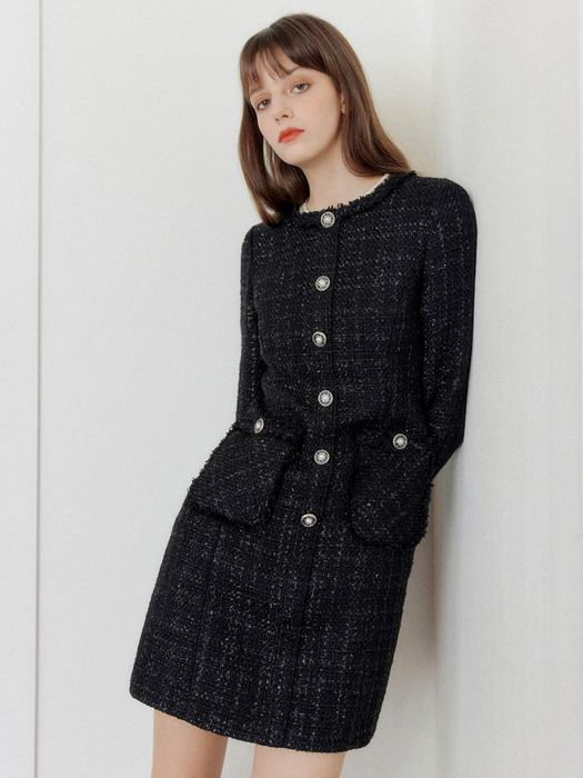 라운드 트위드 원피스 / ROUND TWEED DRESS_2colors