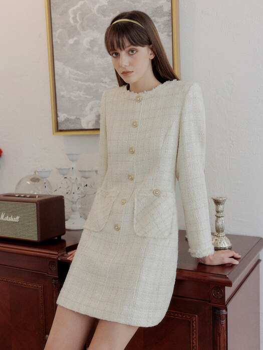 라운드 트위드 원피스 / ROUND TWEED DRESS_2colors